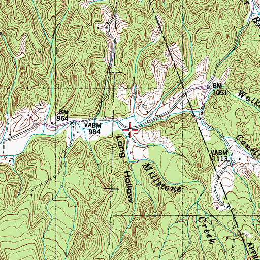 Topographic Map of Long Hollow, TN