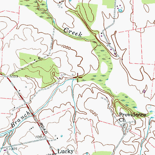 Topographic Map of Long Hollow Branch, TN