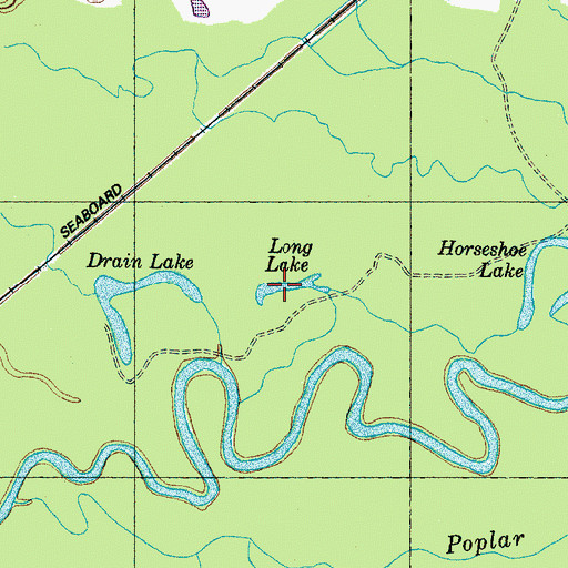 Topographic Map of Long Lake, TN