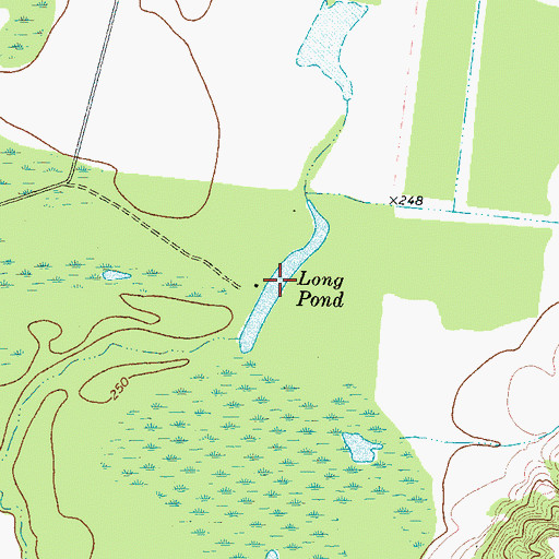 Topographic Map of Long Pond, TN
