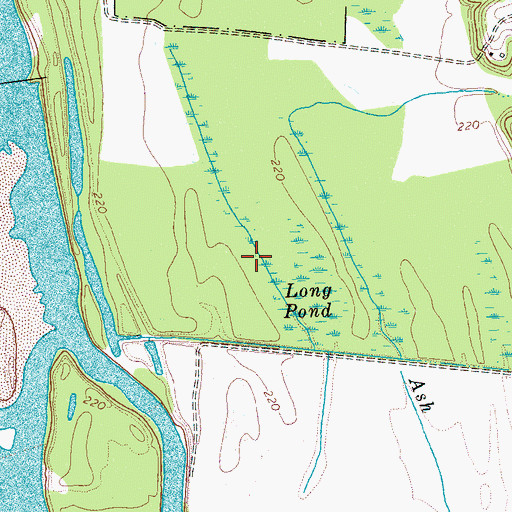 Topographic Map of Long Pond, TN