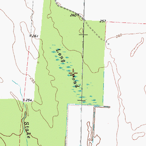 Topographic Map of Long Pond, TN