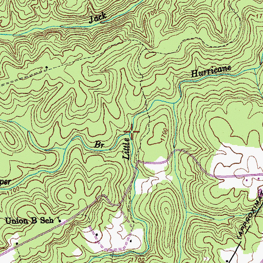 Topographic Map of Looper Branch, TN