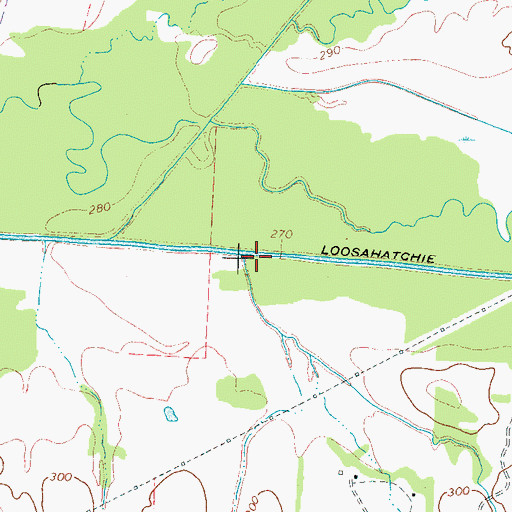 Topographic Map of Loosahatchie River Canal, TN