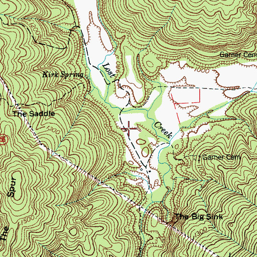 Topographic Map of Lost Cove, TN