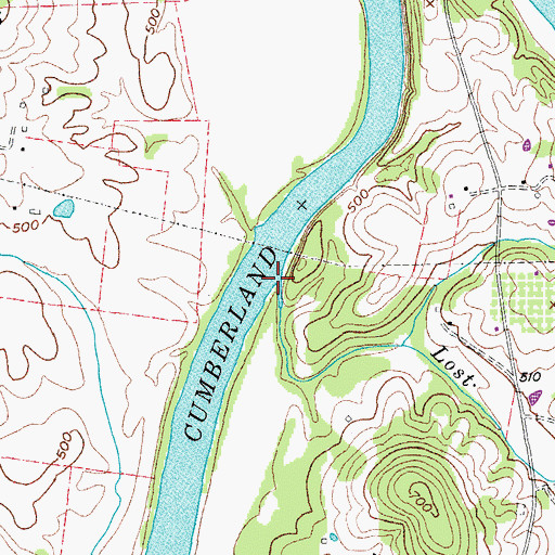 Topographic Map of Lost Creek, TN