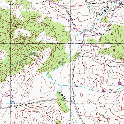 Topographic Map of Lost Creek, TN