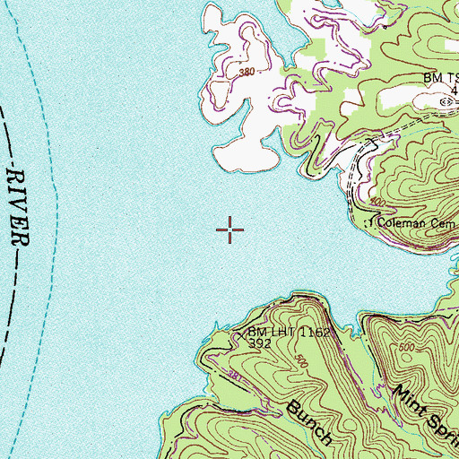 Topographic Map of Lost Creek, TN