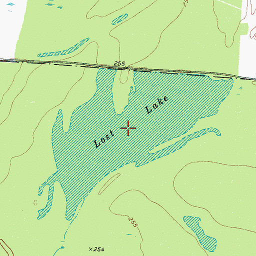 Topographic Map of Lost Lake, TN