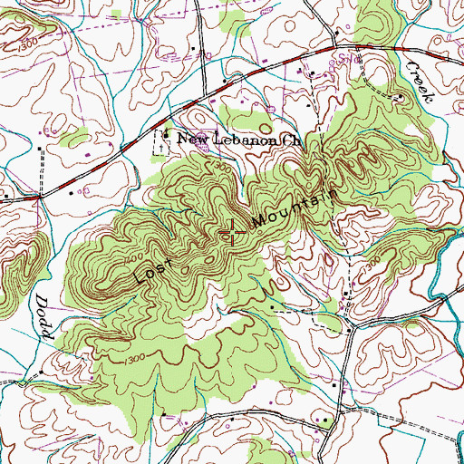 Topographic Map of Lost Mountain, TN