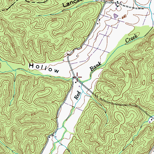 Topographic Map of Lott Hollow, TN