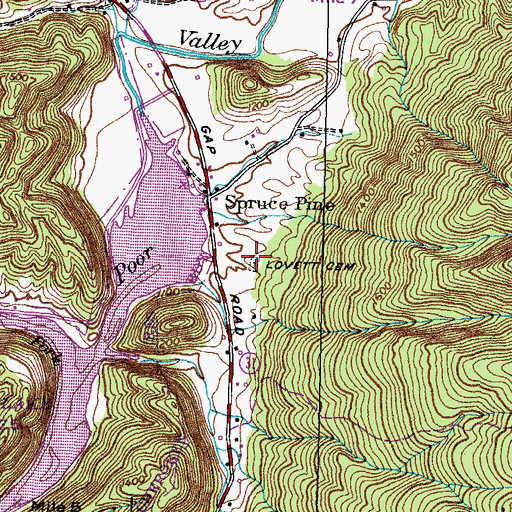 Topographic Map of Lovett Cemetery, TN