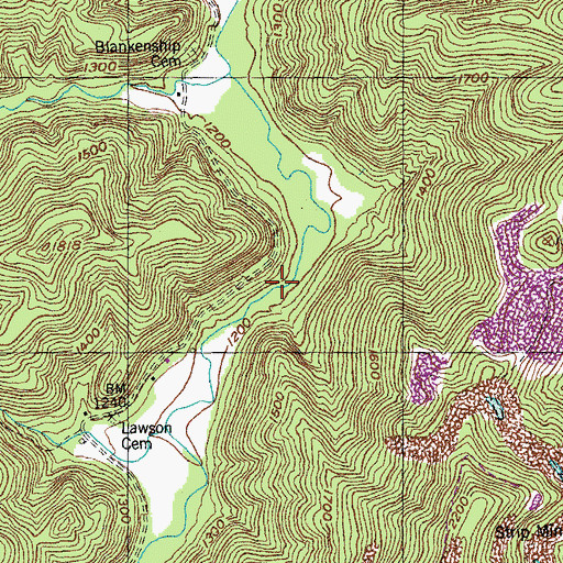 Topographic Map of Lower Capuchin School, TN