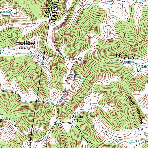 Topographic Map of Lowery Chapel, TN