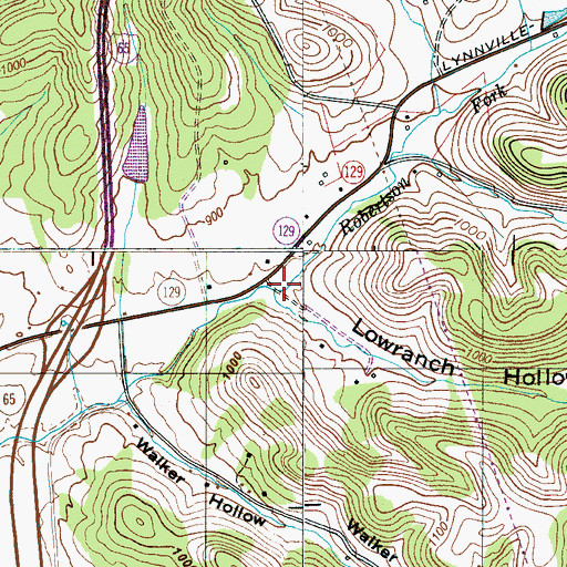 Topographic Map of Lowranch Hollow, TN