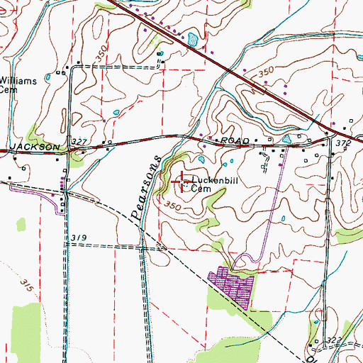 Topographic Map of Luckenbill Cemetery, TN