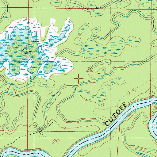 Topographic Map of Woodyard Gut, AL