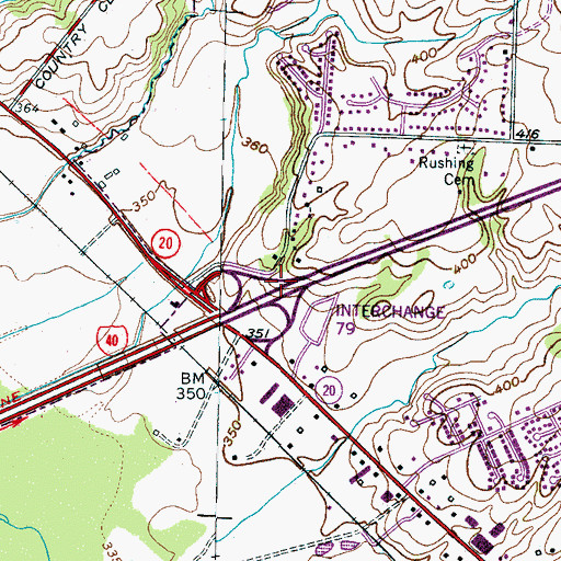 Topographic Map of Lyon School, TN
