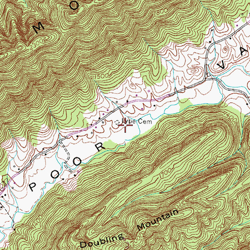 Topographic Map of Lype Cemetery, TN
