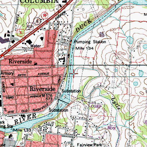 Topographic Map of Lytle Creek, TN