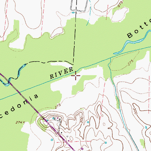 Topographic Map of Macedonia Bottom, TN