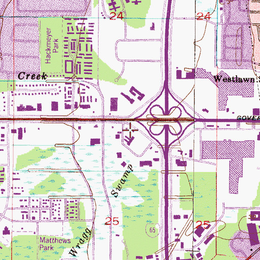 Topographic Map of Wragg Swamp, AL