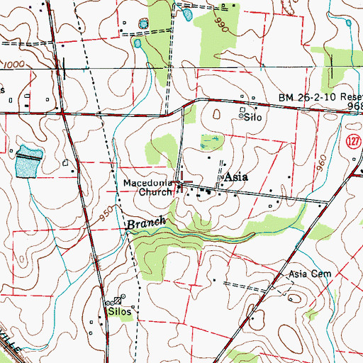 Topographic Map of Macedonia Church, TN