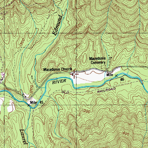Topographic Map of Macedonia Church, TN
