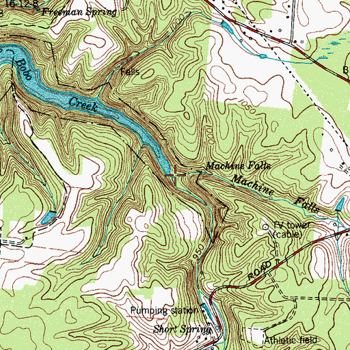 Topographic Map of Machine Falls Branch, TN