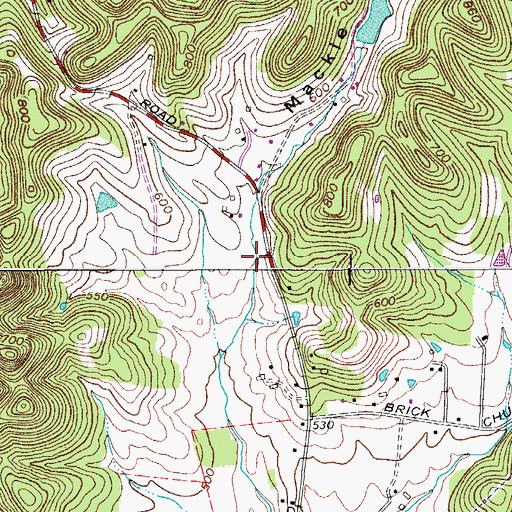 Topographic Map of Mackie Valley, TN