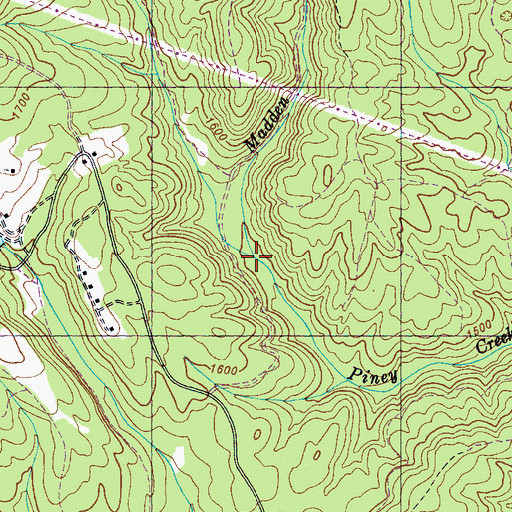 Topographic Map of Madden Branch, TN