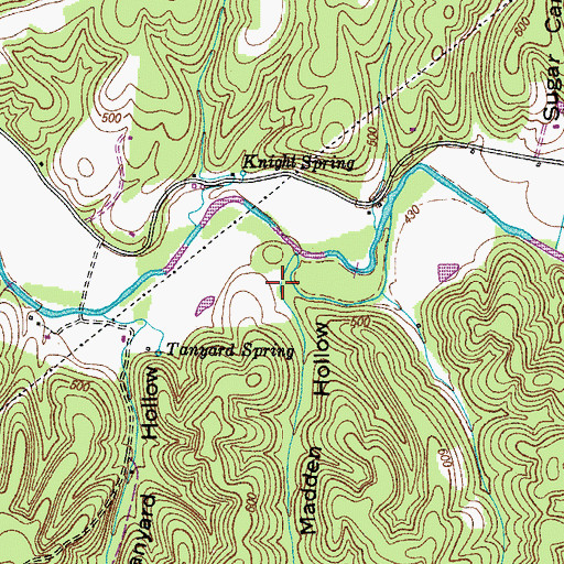 Topographic Map of Madden Hollow, TN