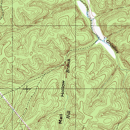 Topographic Map of Mail Hollow, TN