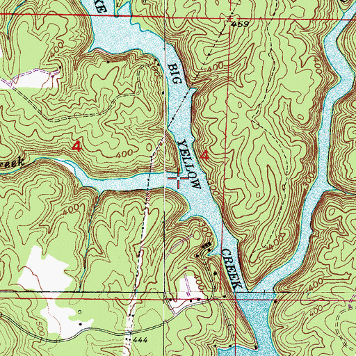 Topographic Map of Wyatt Creek, AL