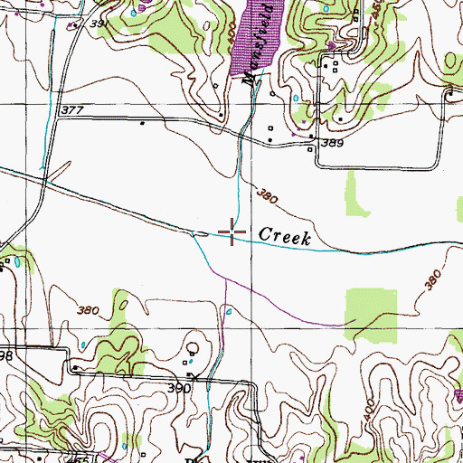 Topographic Map of Mansfield Branch, TN