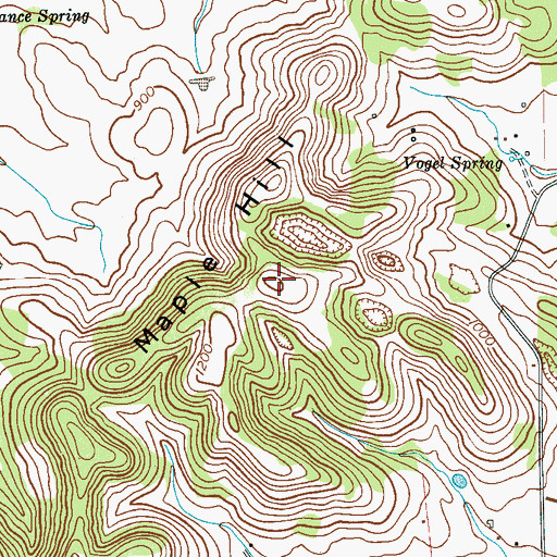 Topographic Map of Maple Hill, TN