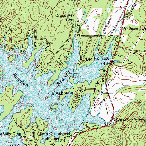 Topographic Map of Marney Creek, TN