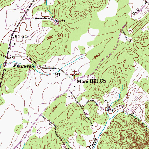 Topographic Map of Mars Hill Church, TN