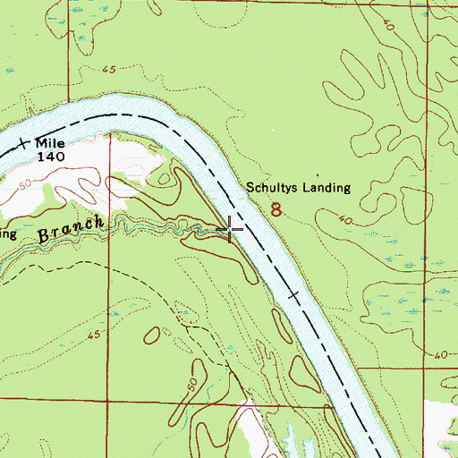 Topographic Map of Yellow Branch, AL