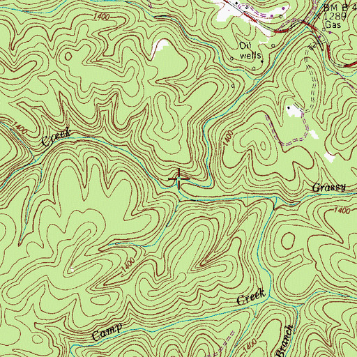 Topographic Map of Massingale Creek, TN