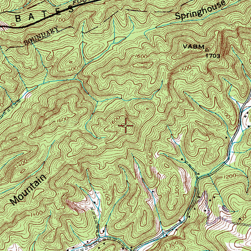 Topographic Map of Matthew Mountain, TN