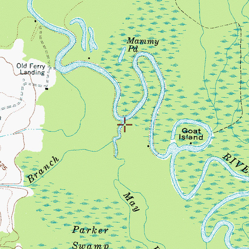 Topographic Map of May Branch, TN