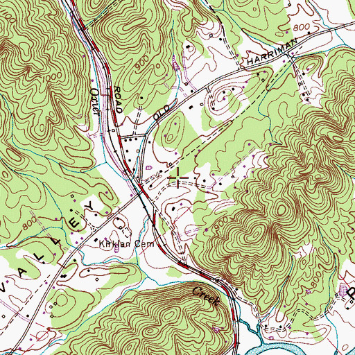 Topographic Map of May Valley, TN