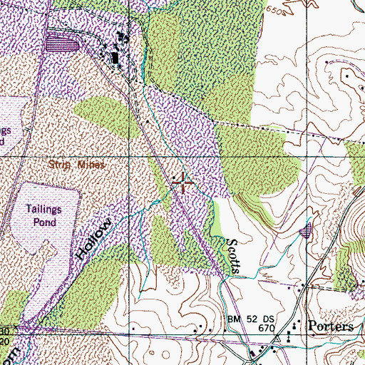 Topographic Map of Mayhorn Hollow, TN
