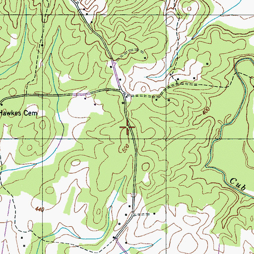 Topographic Map of Mays School, TN