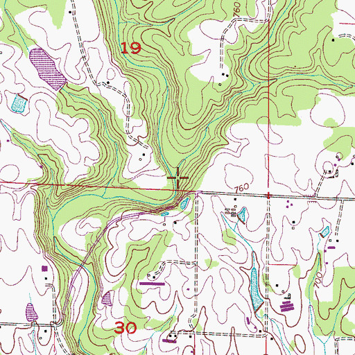 Topographic Map of York Branch, AL
