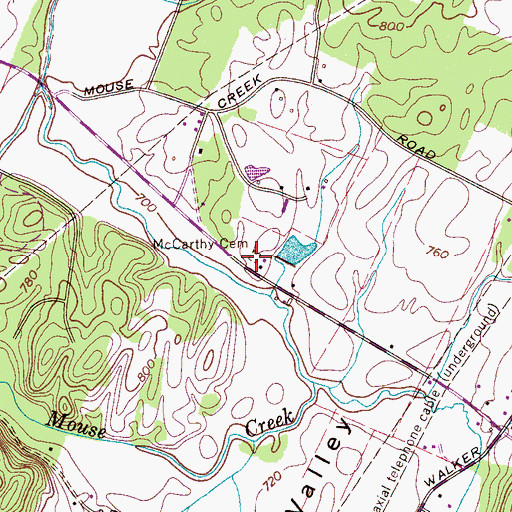 Topographic Map of McCarthy Cemetery, TN