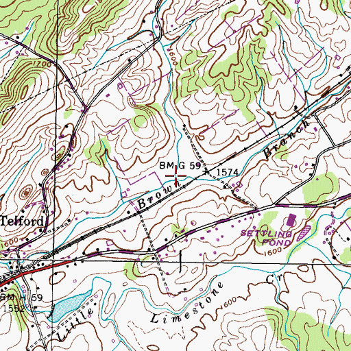 Topographic Map of McCarty Branch, TN