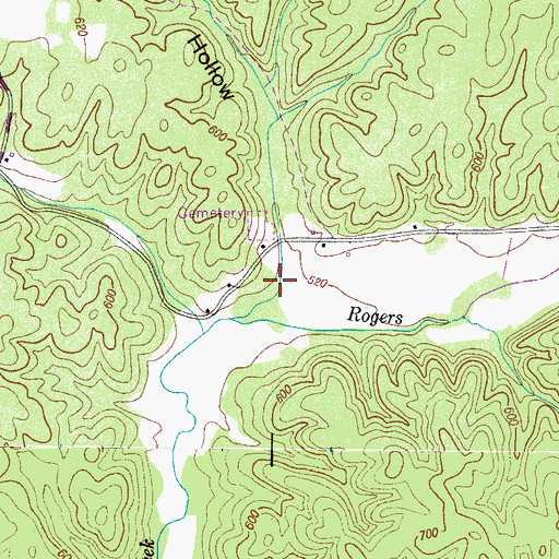 Topographic Map of McClarin Hollow, TN