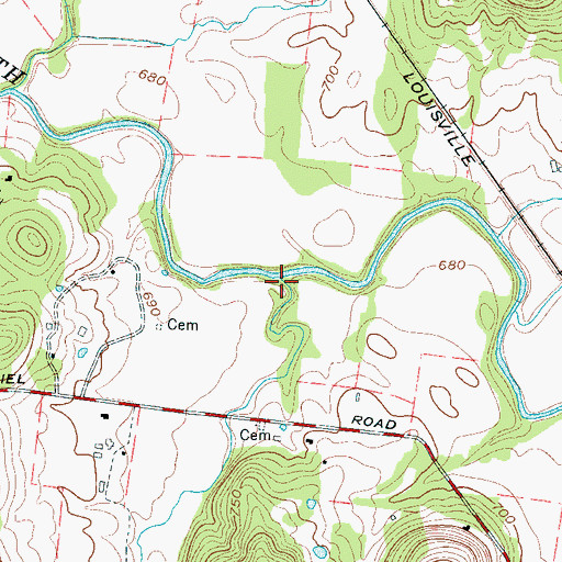 Topographic Map of McCrory Creek, TN
